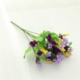 thumbnail image 1 of Fdelink Artificial Daisy Artificial Flower Faux Silk Daisy Wildflowers Shrubs Plants Home Decoration Artificial Flowers Purple, 1 of 8