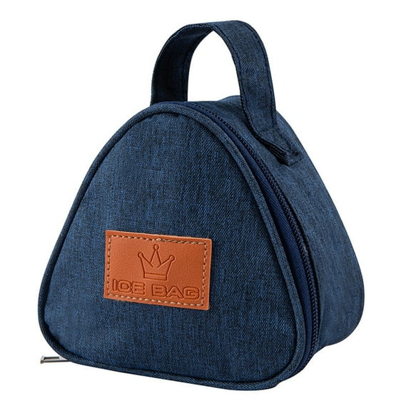 1* Lunch Bag, Mini Triangle Rice Balls Blue, Fdelink Small Reusable Snack Bags Food Container for Women Sandwich Bag Work Travel Gym Picnic Leakproof Outdoors Game Handbags for Adults Grey