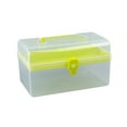 thumbnail image 1 of Fdelink Storage Containers Clear Multipurpose Portable Handled Organizer Storage Box Yellow, 1 of 2