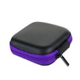 thumbnail image 1 of Fdelink Storage Containers Mini Zipper Hard Leather Earphone Storage Bag Earphone Pouch Box Purple, 1 of 1