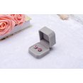 thumbnail image 1 of Fdelink Storage Containers Velvet Engagement Wedding Earring Ring Pendant Jewelry Display Box Gift Gray Grey, 1 of 4