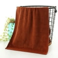 thumbnail image 1 of Fdelink Towel Clearance 1PC Bathing Towel Shower Absorbent Superfine Fiber Soft Comfortable Bath Towel Coffee, 1 of 4