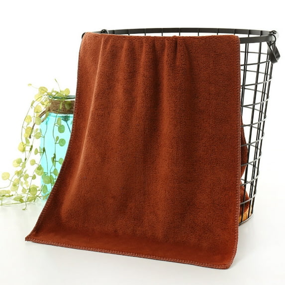 Fdelink Towel Clearance 1PC Bathing Towel Shower Absorbent Superfine Fiber Soft Comfortable Bath Towel Coffee