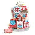 thumbnail image 1 of Fdelink Tray Decoration Valentine'S Day Layered Pallet Decoration Cute Valentine'S Day Decorative Enthusiasts Birds Love 1Set Wedding Anniversary Commemorative Party Supplie Tray Ornament (Pink), 1 of 8