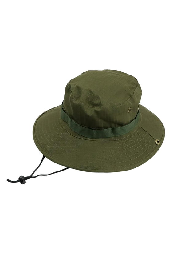 Unisex Boonie Hat, Wide Brim, Adjustable Chin Strap, Breathable, Convertible, Premium Polyester & Cotton Blend, UV Protection