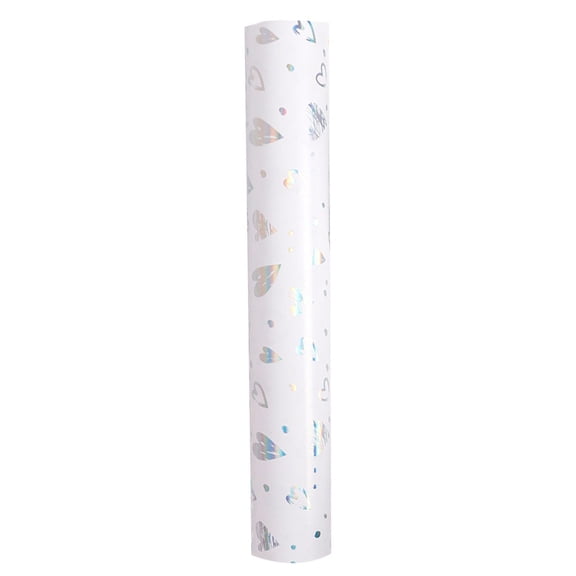 Fdelink Valentine's Day Wrapping Paper, Gold Foil Embossed, Heart Pattern, Large Roll (118 Inches X 17 Inches), Perfect for Wrapping Bags, Weddings, Valentine's Day Decorations, Etc