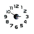 thumbnail image 1 of Fdelink Wall Stickers DIY Wall Clock 3D Mirror Surface Sticker Home Office Decor Clock Black, 1 of 4