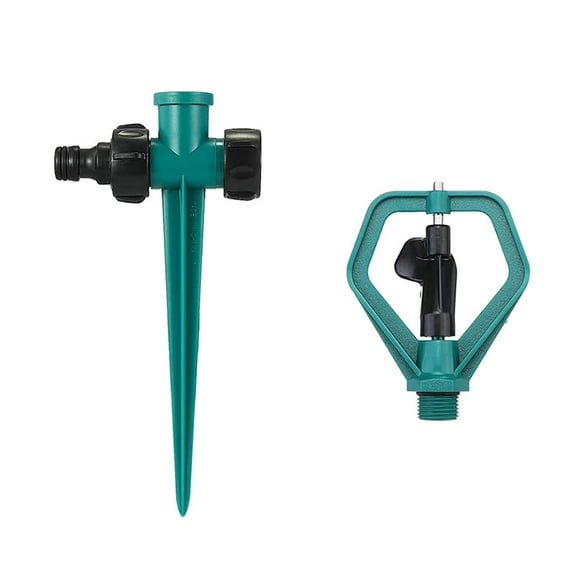 Fdelink Water Sprinklers Watering Impulse Grass Sprinkler Hose Spray System Rotating Water Garden Patio & Garden Impulse Sprinkler (Green)