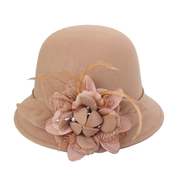 Fdelink Women Fashion Beret French Style Painter Hat Cap Vintage Warm Party Top Hat, Fashion Hat (Khaki)