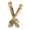 thumbnail image 1 of Fdelink Women'S Long Satin Finger Gloves Elbow Length 1920S Opera Bridal Dance Gloves Arm Sleeve (Gold), 1 of 8