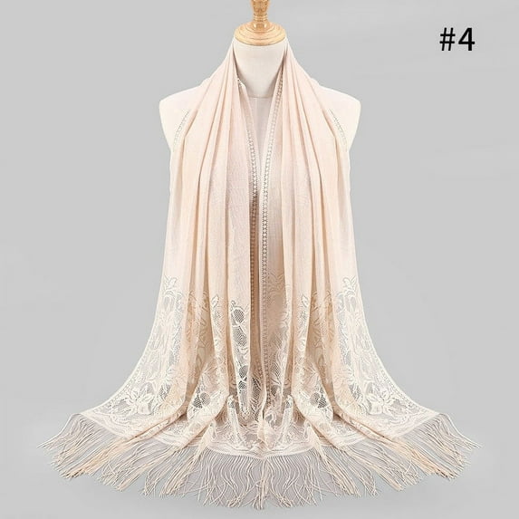 Fdelink Women's Fashion Fringed Printed Cotton Parisian Shawl Soft Beach Towel Scarf, Women Scarf