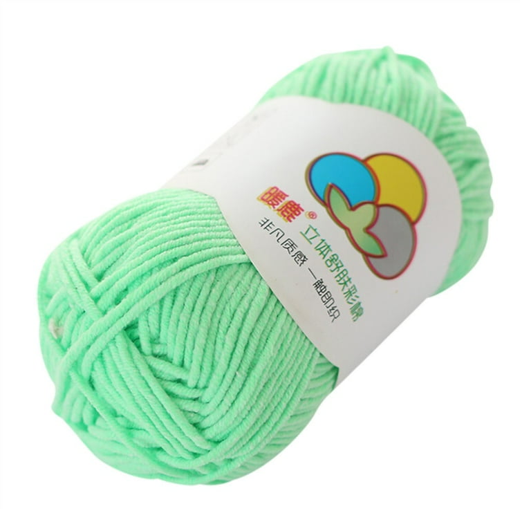 Fdelink Wool Yarn Hand-Woven Strands of Milk Cotton Warm Soft