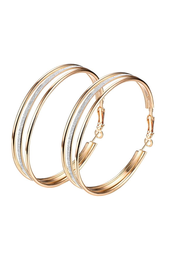 a Earing Vintage Large Hoop Earrings Thin Dangle Elegant Rhinestone Earrings Wedding Earrings for Women Gold