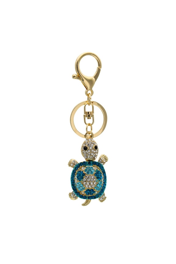 a Keychain Keychain Turtle Diamond Turtle Keychain Key Ring Charm Diamond Keychain for Men and Women Blue