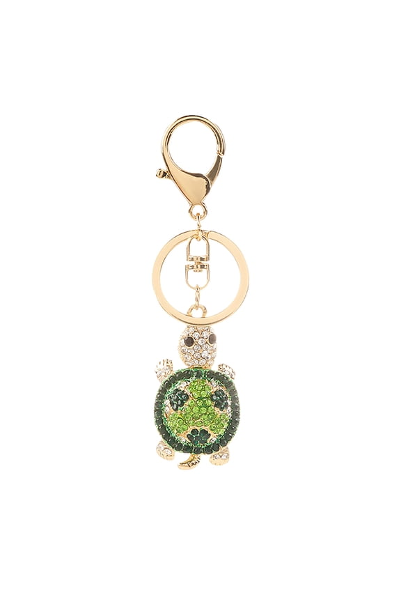 a Keychain Keychain Turtle Diamond Turtle Keychain Key Ring Charm Diamond Keychain for Men and Women Green