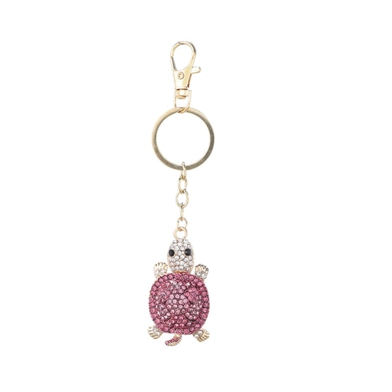 Fdelink a Keychain Keychain Turtle Diamond Turtle Keychain Key Ring Charm Diamond Keychain for Men and Women Pink