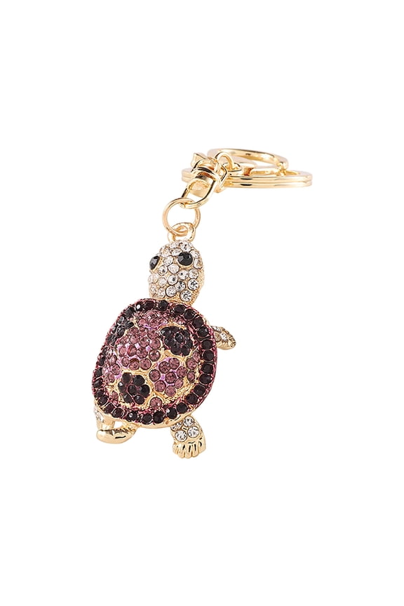 a Keychain Keychain Turtle Diamond Turtle Keychain Key Ring Charm Diamond Keychain for Men and Women Red