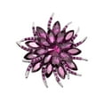 thumbnail image 1 of Fdelink the Brooch Three Colors Gold Plated Rhinestone Bouquet Flower Scarf Pin & Brooch Purple, 1 of 7