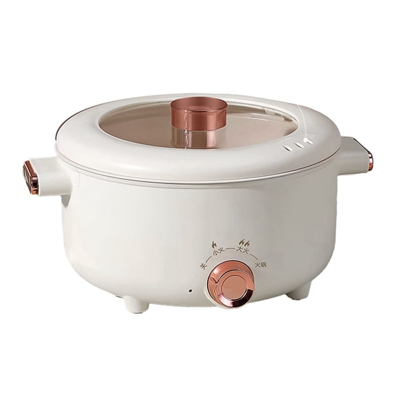 Fdit Electric Cooking Pot, Antisticking Multi Function 3 Temp Modes 3.5L for Camping (Electric Cooking Pot with Lid) Y101