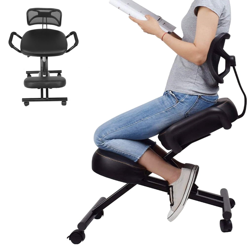 Kneeling Chair Ergonomic for Office, Adjustable Stool for Home and Office -  Improve Your Posture with an Angled Seat - Thick Comfortable Moulded Foam