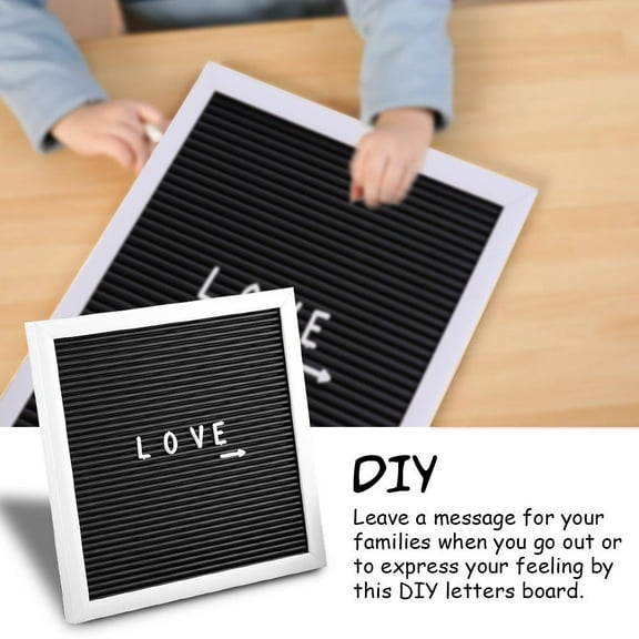 Fdit Felt Board,25cm*25cm Message Felt Letter Board Sign Changeable Letters Numbers Home Room Decor,Letter Board