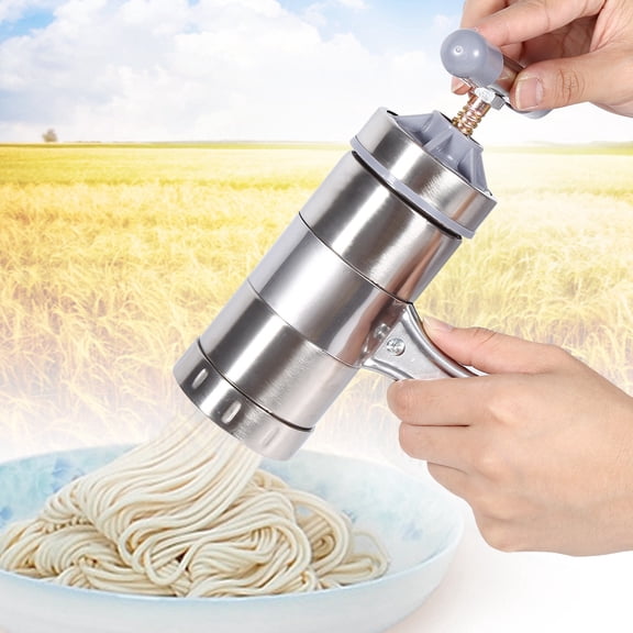 Fdit Noodle Press,1pc Portable Manual Operated Stainless Steel Pasta Maker Noddle Juicer Pressure Making Machine,Noodle Maker Machine