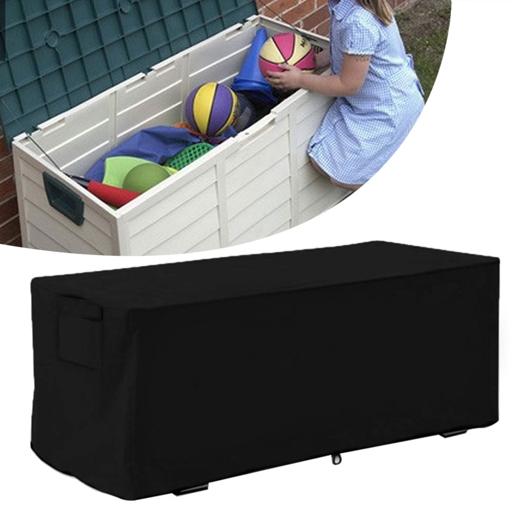 Fdit Outdoor Deck Box Cover, Storage Benches Cover, Waterproof Sturdy