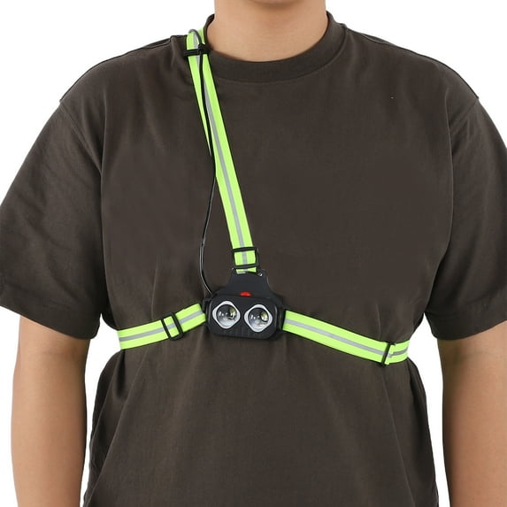 Fdit Rechargeable Chest Light,Chest Light Rechargeable Highlight Night Running Chest Light With Adjustable Band For Cycling Running Camping,Highlight USB Chest Light