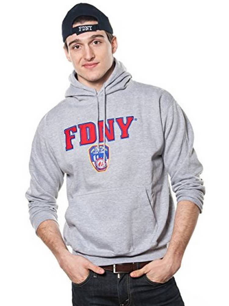 Fdny Adult Grey Pullover Hoodie with Embroidered Applique Design (Large) -  Walmart.com