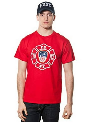 Fdny Kids Long Sleeve Screen Print T-Shirt Navy White NYFD Tee Boys Small