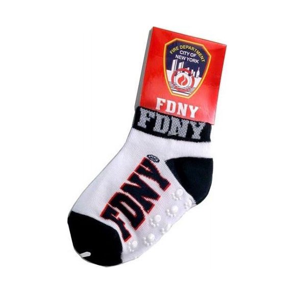 Fdny Fdny Baby Socks White Non Slip 3-5 Grip Toddler Sock