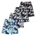 thumbnail image 1 of Fdqin Boys Shorts 4 Pcs Camouflage Athletic Basketball Short Elastic Waist Workout Casual Beach Jogger Short Activewear Camouflage 9-10 Years, 1 of 7