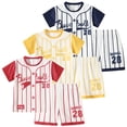 thumbnail image 1 of Fdqin Boys Shorts Sets 6Pcs Quick Drying Baseball Short Sleeve T-Shirt and Sports Shorts Summer Outfits for Kids Red Yellow Black 5-6 Years, 1 of 10