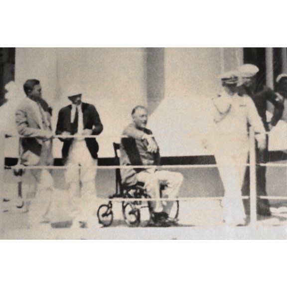 Fdr In Wheelchair Aboard Uss Indianapolis 1933 In Photo By Crewman Gerhard Stoeckel History