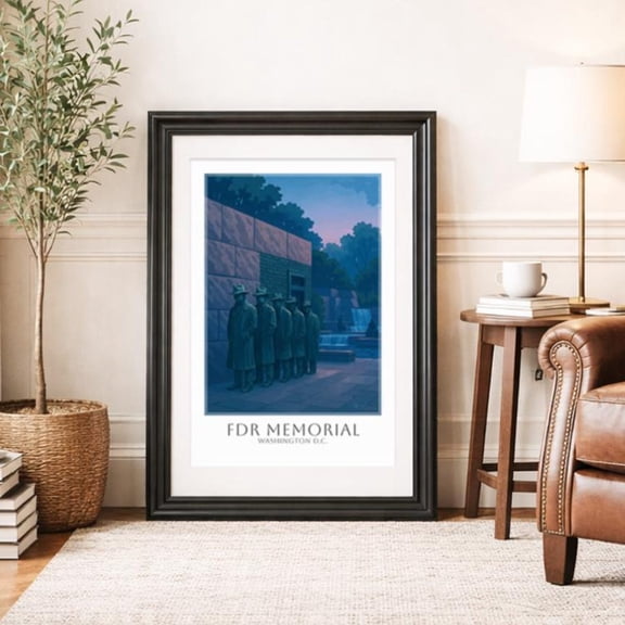Fdr Memorial Travel National Monument Wall Art, Unframed Poster