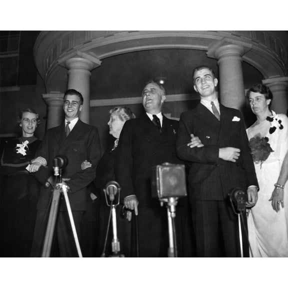 Fdr Presidency. From Left Anna Roosevelt Boettiger History (24 x 18)