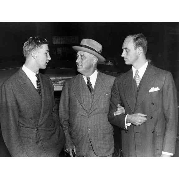 Fdr Presidency. From Left Franklin Roosevelt History (24 x 18)