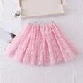 thumbnail image 1 of Fdrone Kids Girls Sequin Stars Lace Rainbow Layered Tulle Tutu Dance Dress Ruffle Tiered Clubwear Skirts Elastic Waist Princess Dance Ballet Skirt (8-10 Years, Pink), 1 of 2