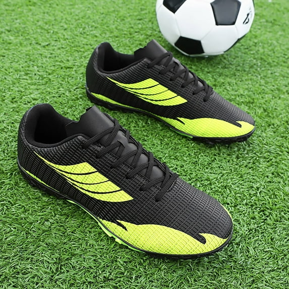 Fdrone Men's Women's Soccer Cleats Breathable Adult Professional Football Athletic Training Lace-Up Outdoor Durable Firm Ground Lightweight Adult Rugby Shoes Football Shoes