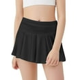 thumbnail image 1 of Fdrone Skort Girls Athletic Mini Skirts for Tennis Golf Butterfly Flowy Shorts Solid Color Shorts Flowy Basic Versatile Stretchy Flared Casual A-line Skirt (8-9 Years, Black), 1 of 4