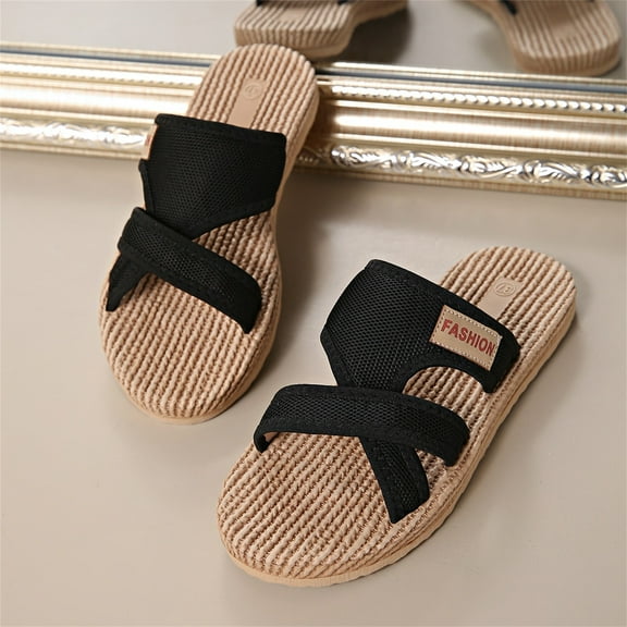 Fdrone Summer Dresses for Women Orthopedic Mesh Slide Sandals Flip Flops Vacation Essentials Cute Slippers Beach Flat Shoes Dressy Summer Casual Flats Slippers