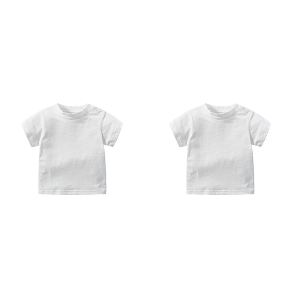 Fdrone Toddler Baby Boys Girls Solid Color Short Sleeve Crew Neck T-Shirts Casual Crewneck Tops Tees Shirts Summer Sweatshirt Basic Tee Solid Casual Clothes