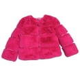 thumbnail image 1 of Fdrone Toddler Girls Faux Fur Short Coats Winter Fuzzy Fleece Coat Kids Plus Size Solid Color Jacket Baby Long Sleeve Thick Plush Warm Outwear Coat, 1 of 8