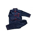 thumbnail image 1 of Fdrone Toddler Kids Chinese Traditional Set Kung Fu Uniform Wing Chun Master Martial Arts Embroidered Outfit Long Sleeved Pant Two Set New Year Two Piece Outfit, 1 of 3