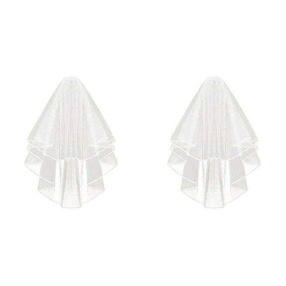 Fdrone Wedding Party Pearl Bridal Veil, Women's Short Wedding Veils Bridal Headband Decorations for Bride To Be Gift Wedding for Bride Shower Hen Party