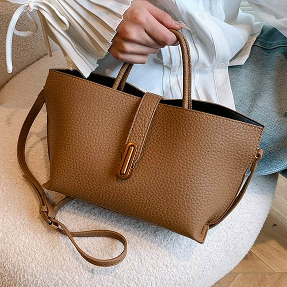 Fdrone Women Bucket Bags Vegan Leather Crossbody Bucket Purse Small Handbag Y2K Trendy Large Vintage Hobo Purses Shoulder Bag with Small Purse