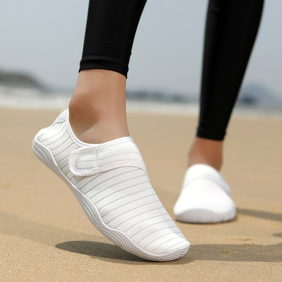 Fdrone Women Men Water Shoes Quick Dry Aqua Socks Soft Sole Footwear Swim Walking Outdoor Sports Barefoot Water Sports Socks Lightweight Hook & Loop Beach Shoes