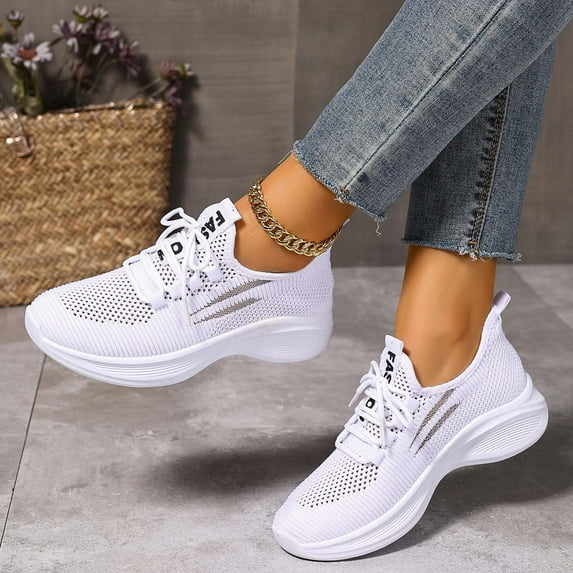 Fdrone Women Wide Width Shoes Comfortable Lightweight Walking Air Cushion Road Running Sneakers Workout Gym Athletic Tennis Shoes Mesh Orthopedic Sneakers