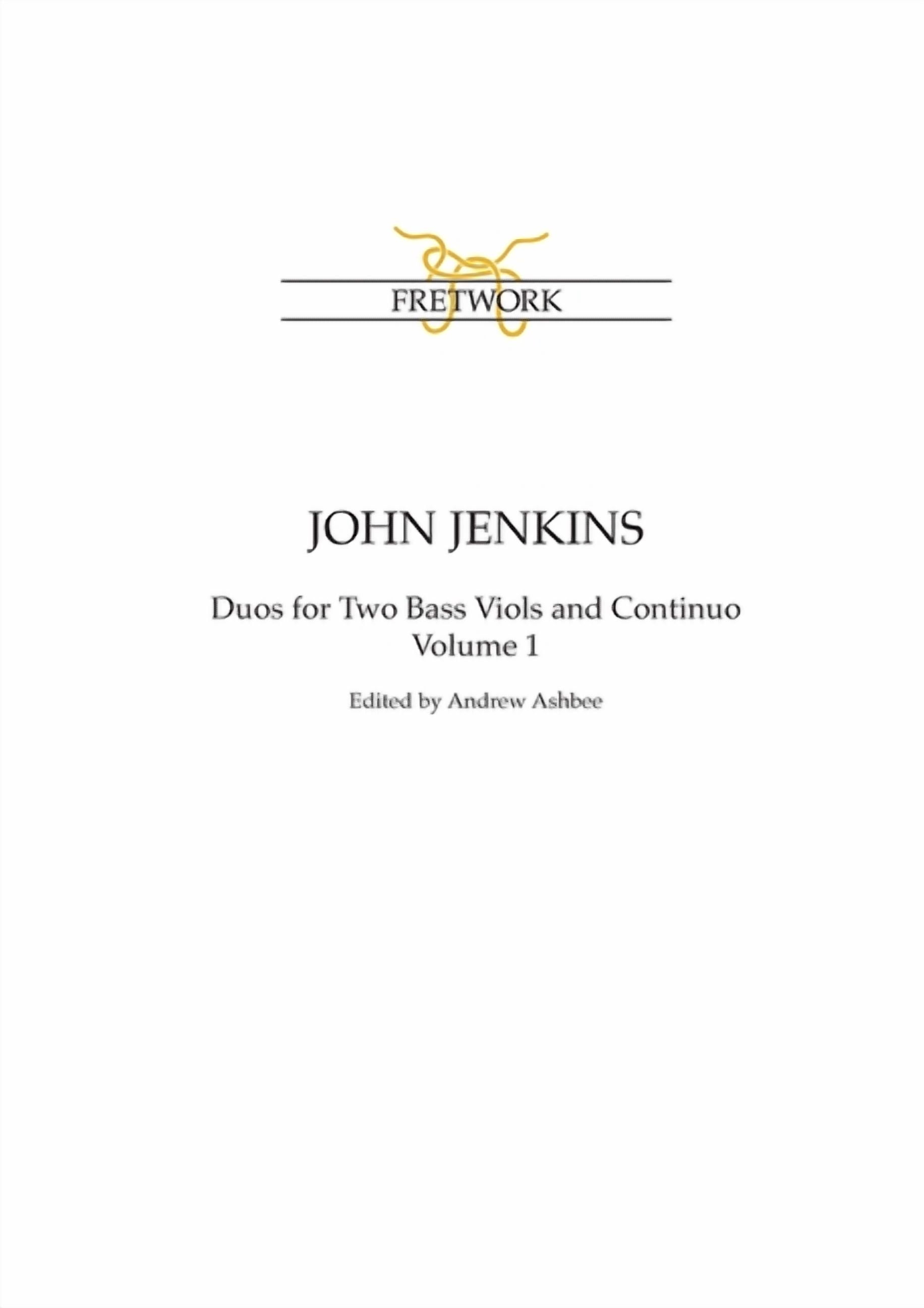 Fe John Jenkins: The Bass Viol Duos Volume 1, Book 19, (Paperback)