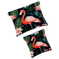 thumbnail image 1 of FeBohao 2 PCS Cosmetic Shrapnel Bag Sturdy Makeup Toiletry Bags Change Vegan Leather Compact Little Organizer Aesthetic Teen Medicine Custom Travel Size Valentines Bathroom Flamingo, 1 of 6